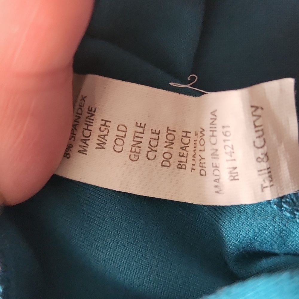 LulaRoe Teal Tall & Curvy Leggings - Picture 3 of 4